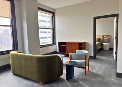 Living room in The Carrara at Farnam